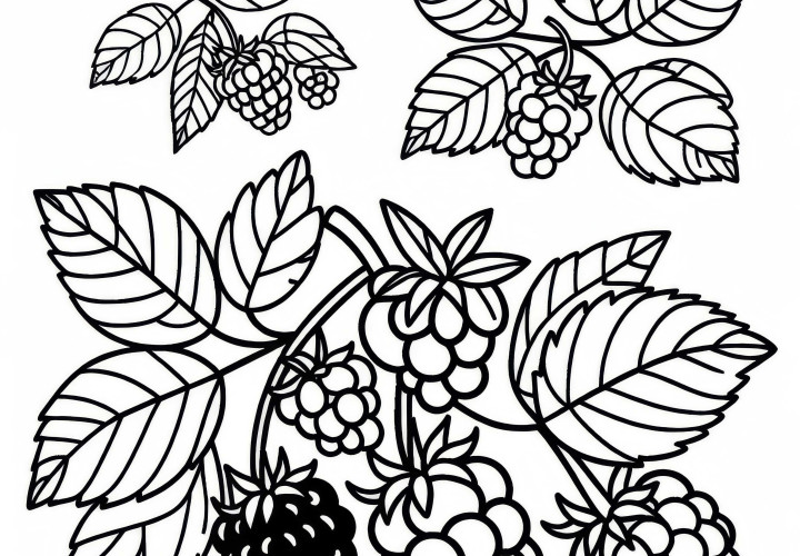 Free Boysenberry Coloring Page