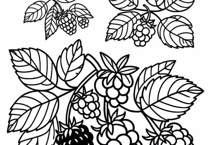 Free Boysenberry Coloring Page