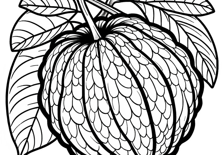 Cherimoya coloring template free for download