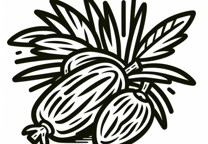 Date coloring page for children