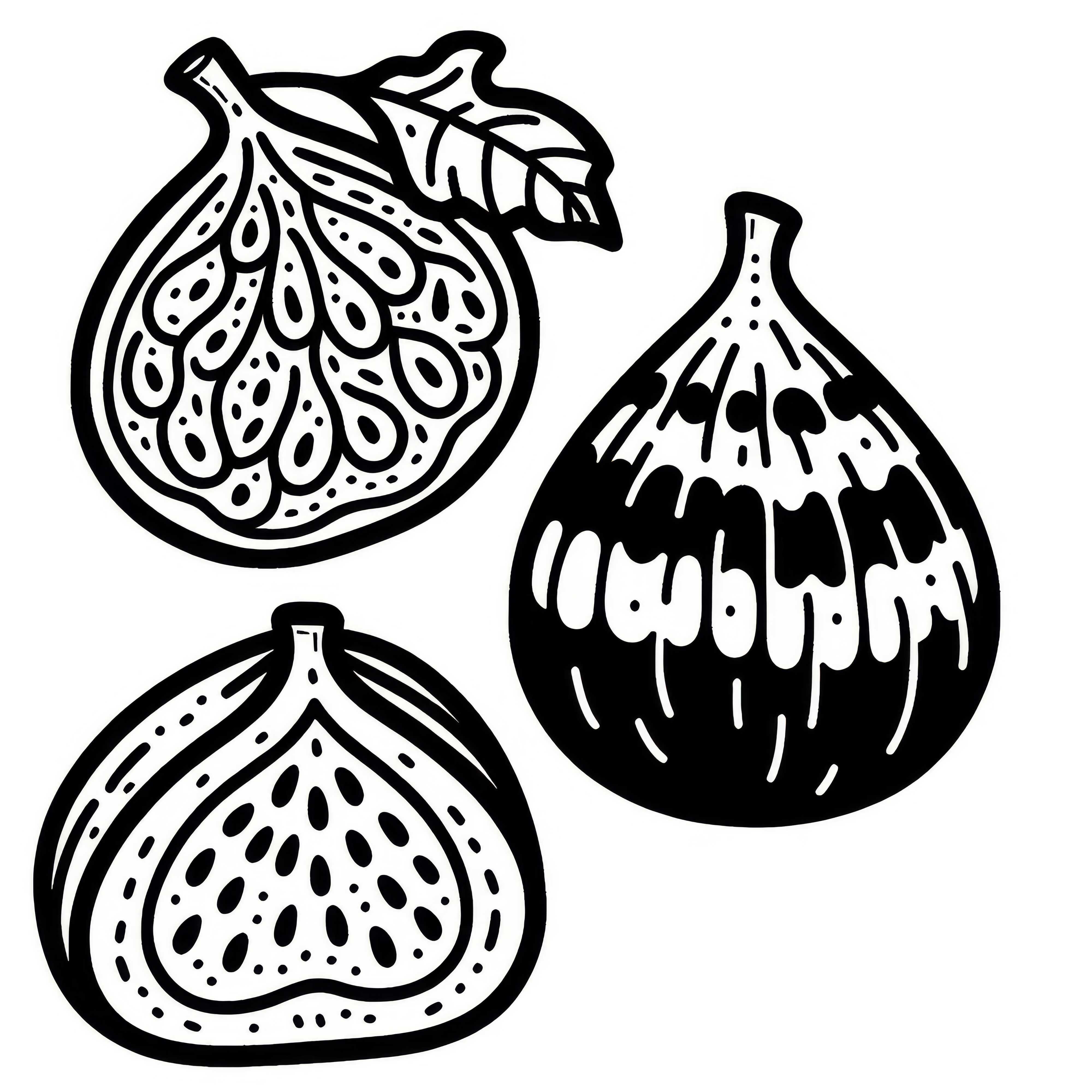 Fig coloring template free to print and color online