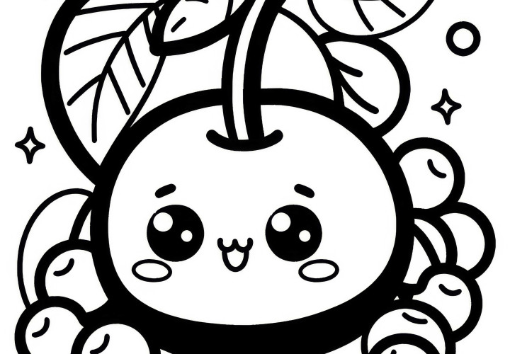 Grumichama Coloring Page Simple Free