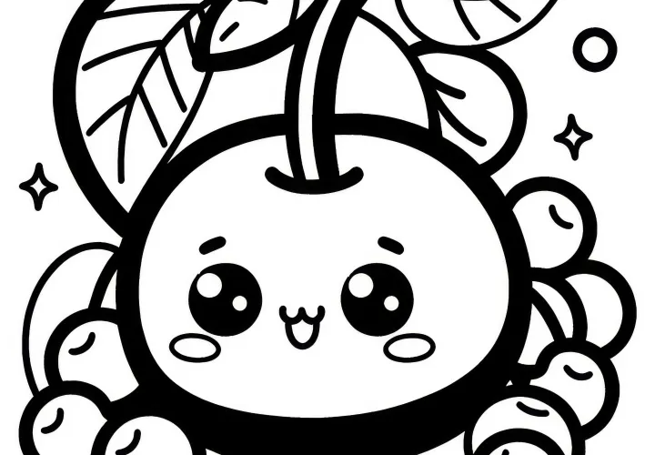 Grumichama Coloring Page Simple Free