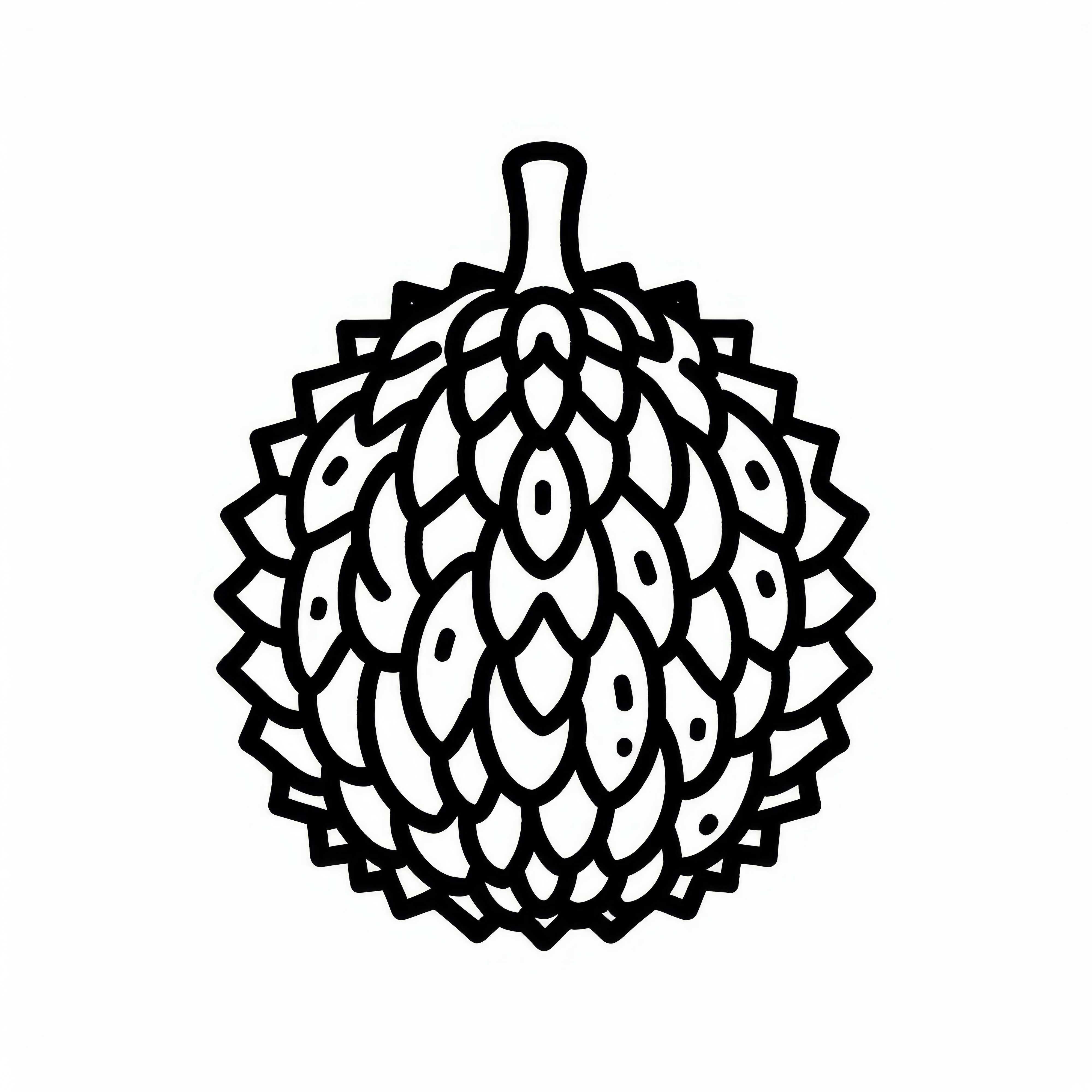 Free coloring pages of durian available