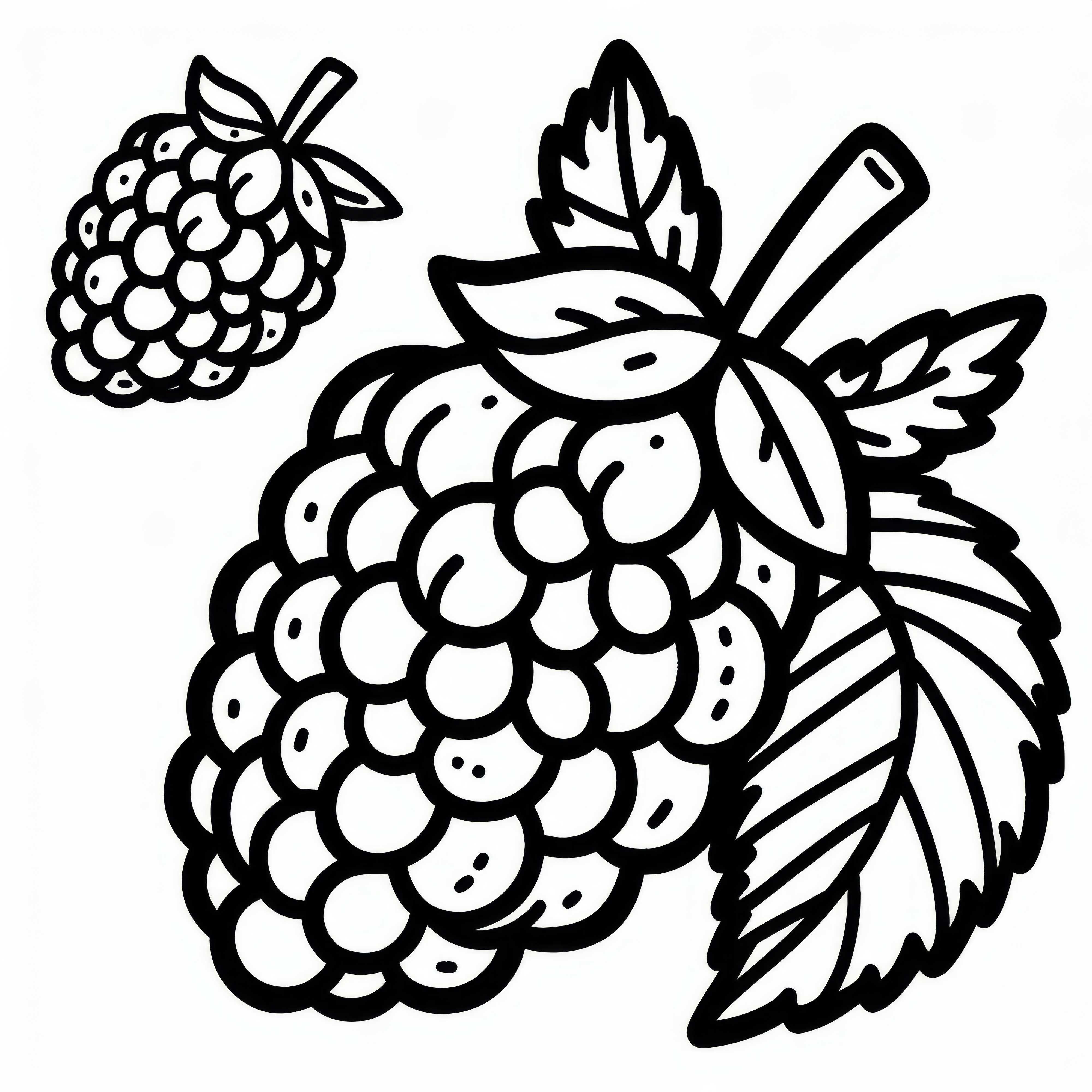 Free Raspberry Coloring Page
