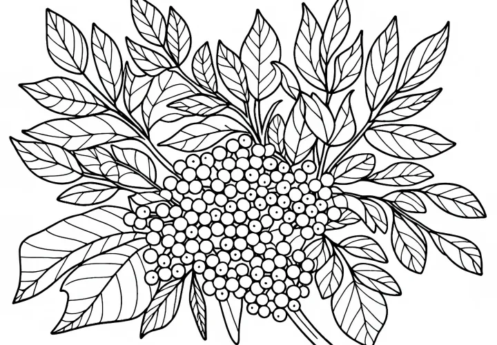 Elderberry Coloring Page Free