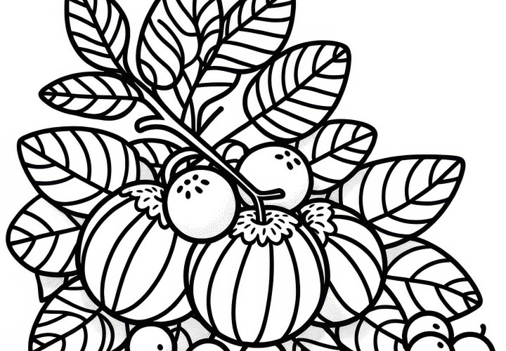 Free Jabuticaba coloring page