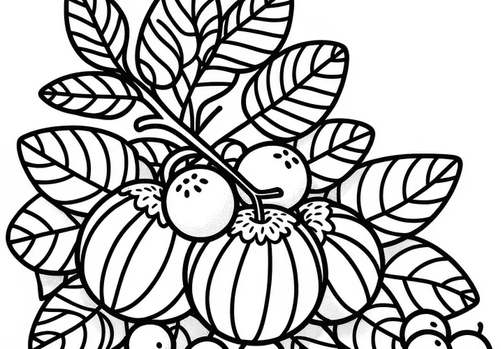 Free Jabuticaba coloring page