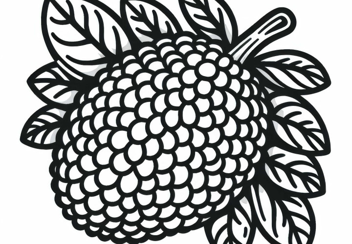 Jackfruit Coloring Page Free – Download and Color Online