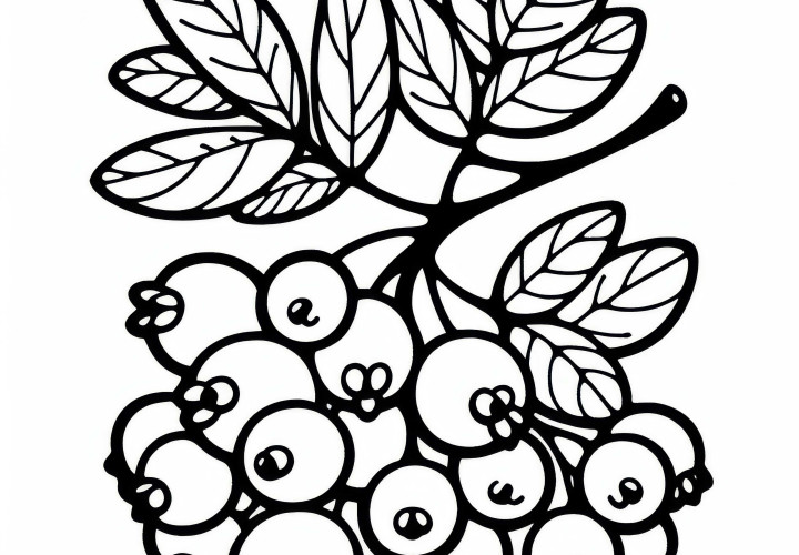 Free coloring page of a jostaberry