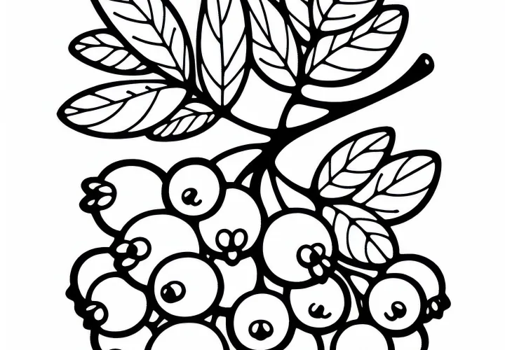 Free coloring page of a jostaberry