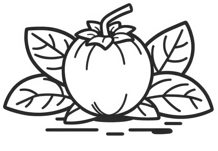 Könnyű Kaki színezőlap ingyenesen Könnyű Kaki színezőlap ingyenesen