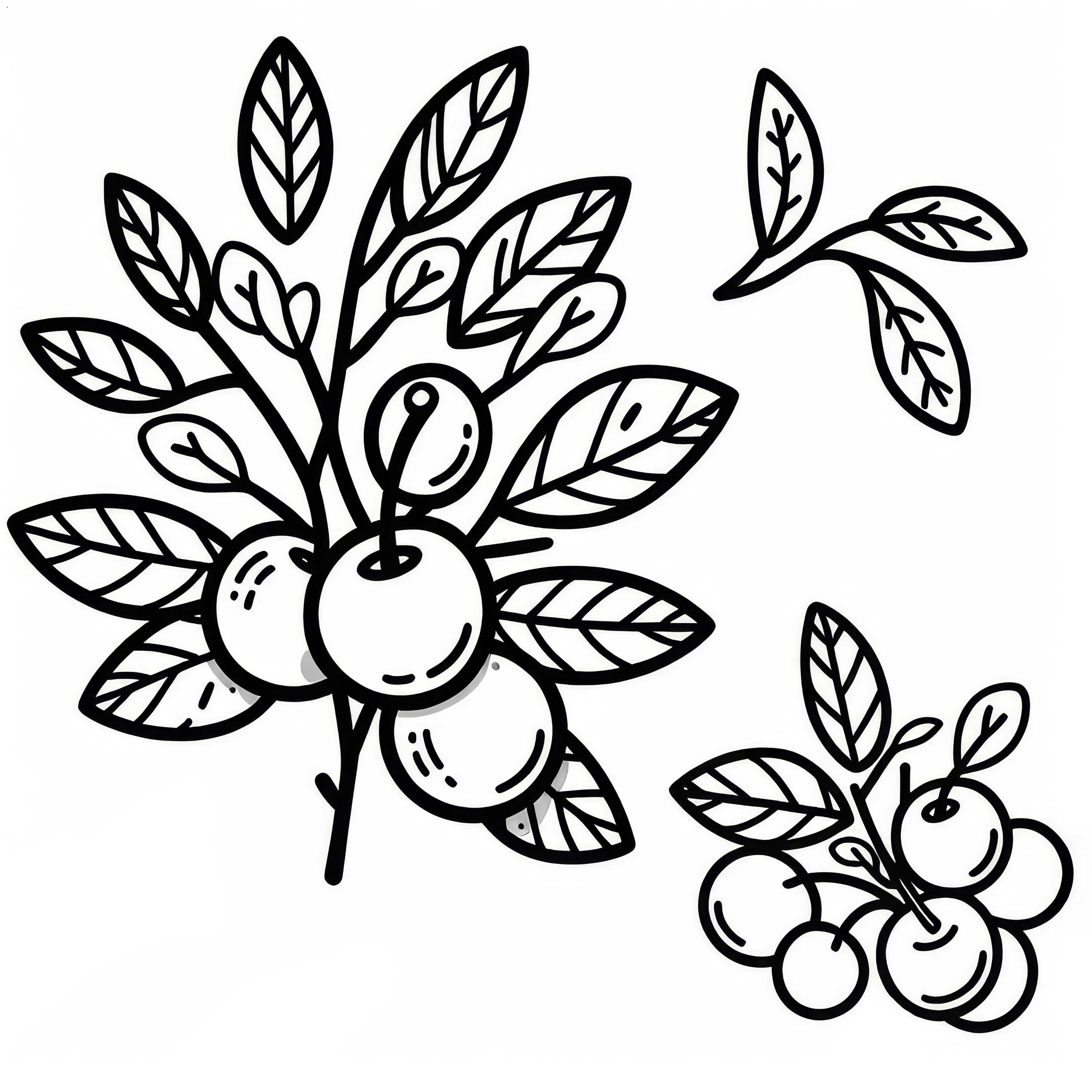 Cornelian cherry coloring page free