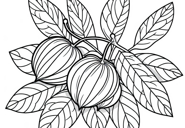 Cape gooseberry coloring page free to download