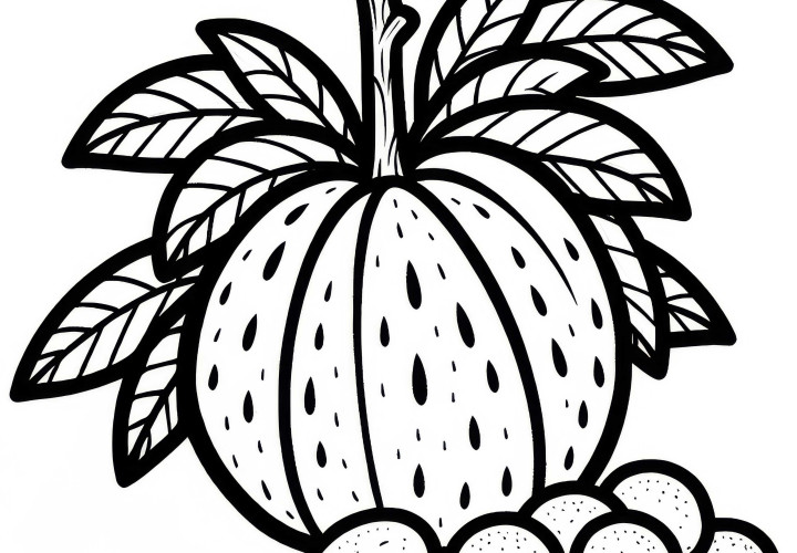 Langsat Coloring Page Free