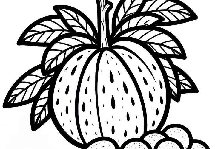Langsat Coloring Page Free
