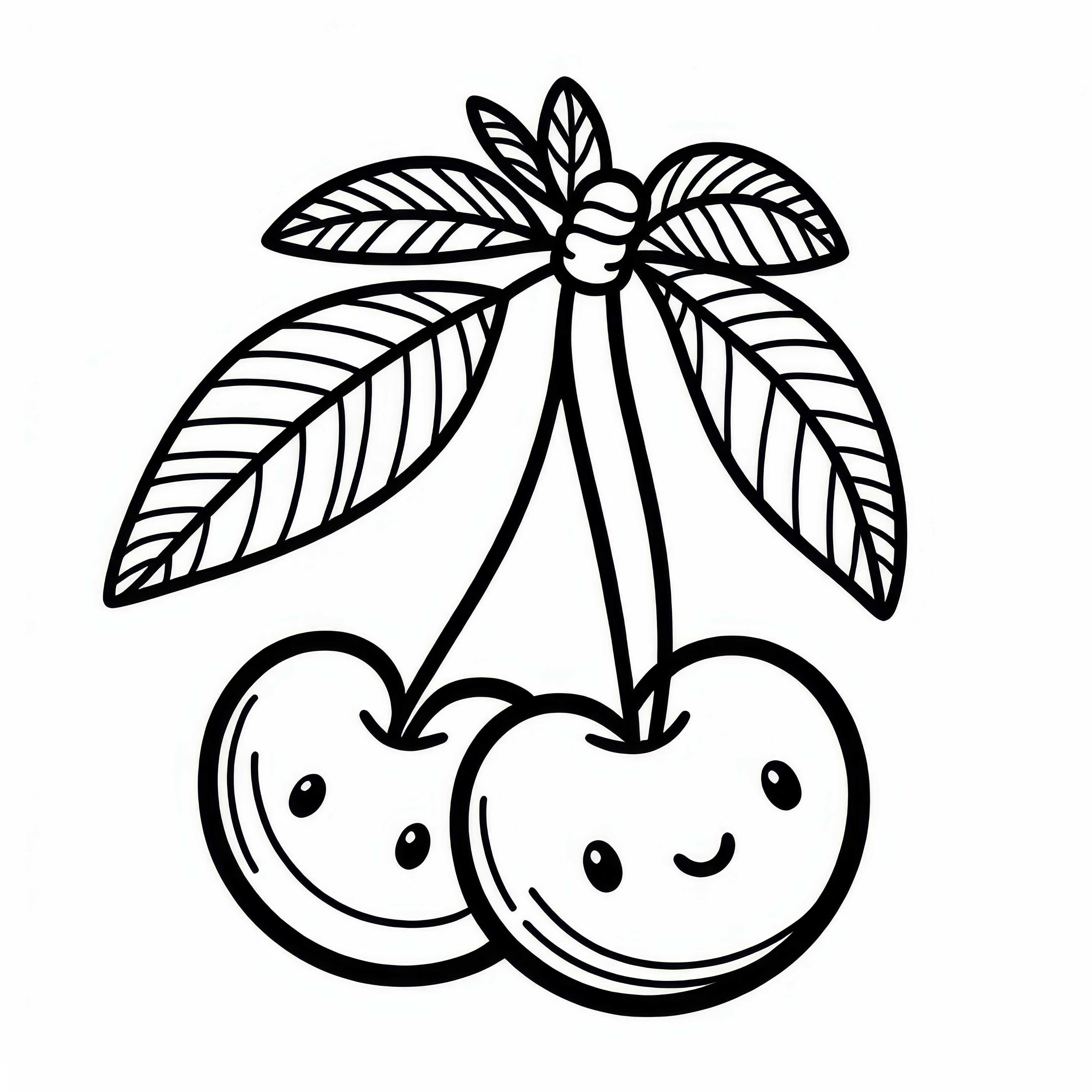 Kapuzi Cherry Coloring Page Simple Free