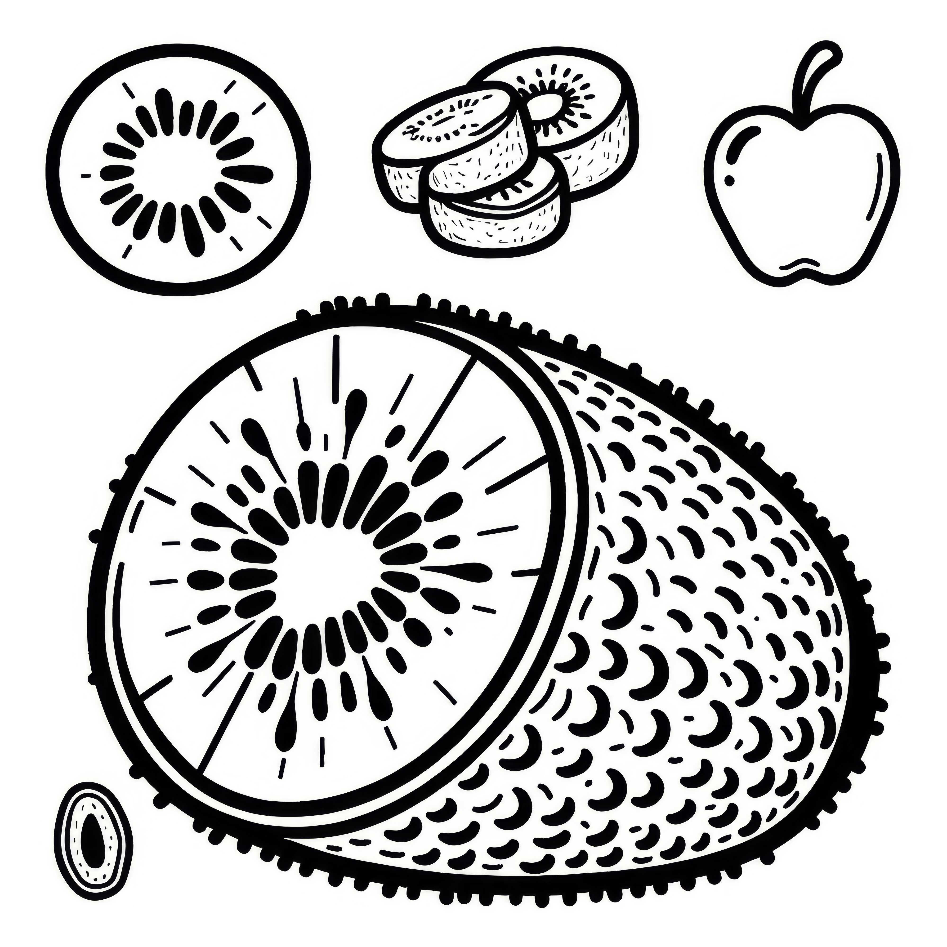 Kiwi Coloring Page Free