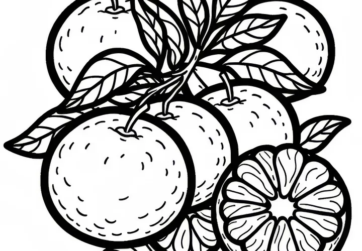 Free Mandarin Coloring Page to Color and Download