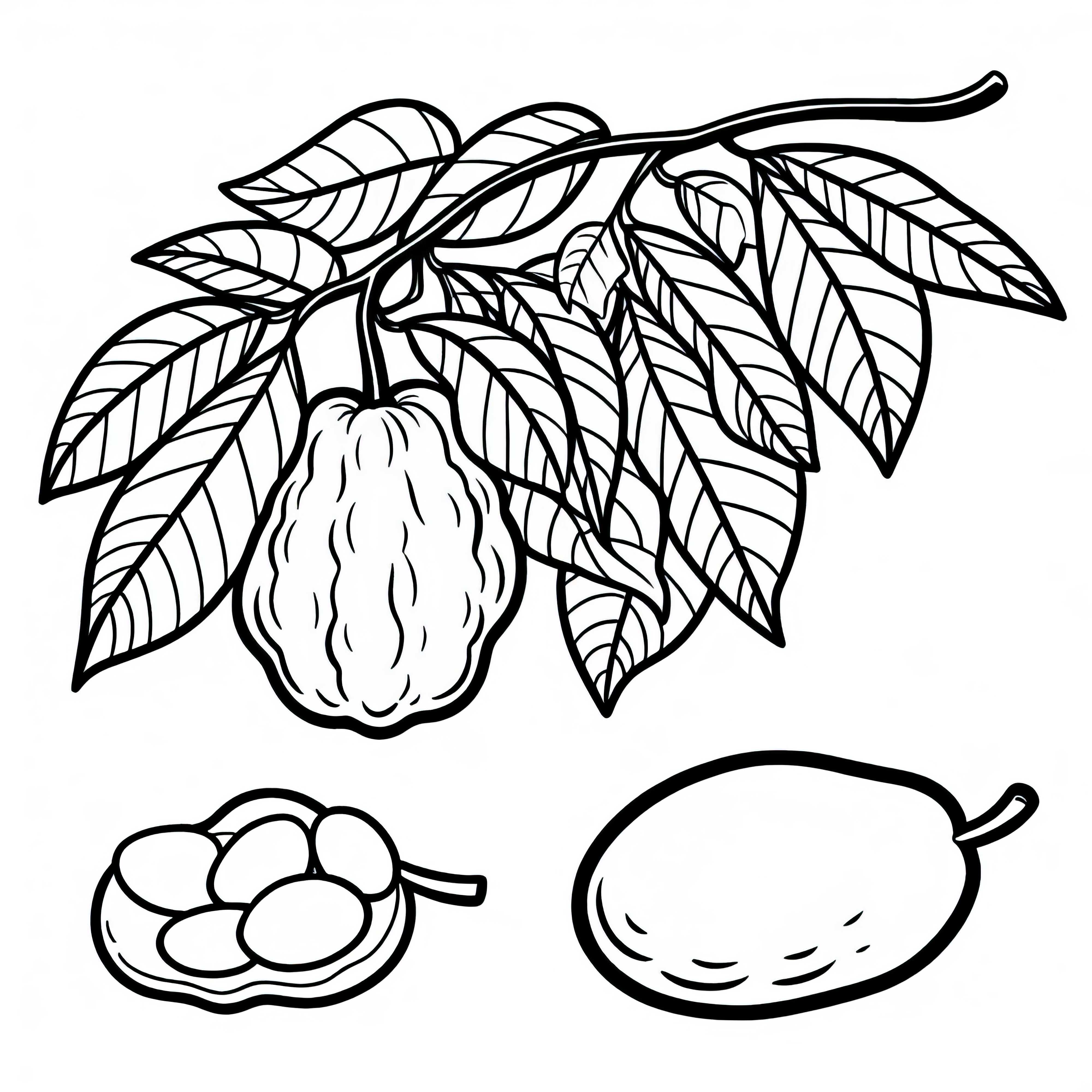 Download and color Mamey Sapote coloring page for free online