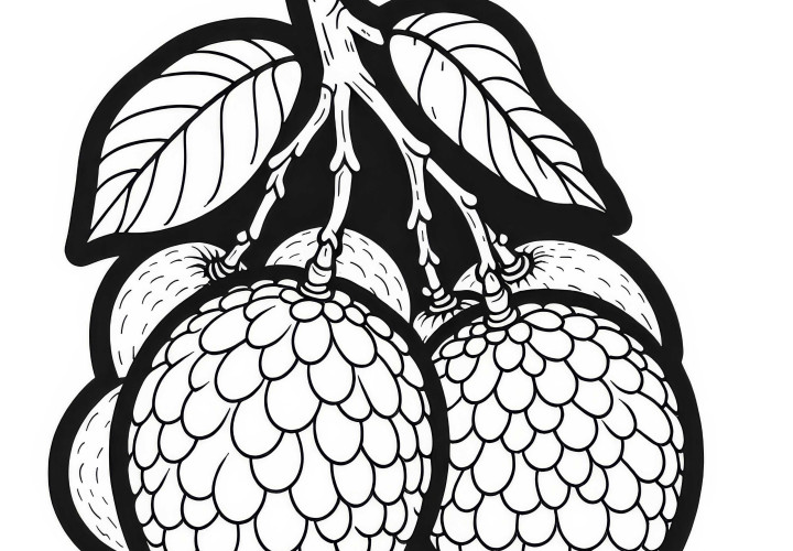 Longan coloring page available for free download