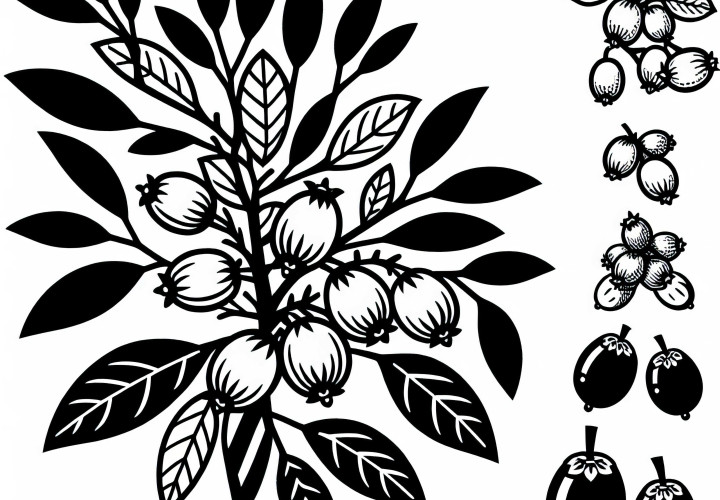 Japanese medlar coloring page to color and download