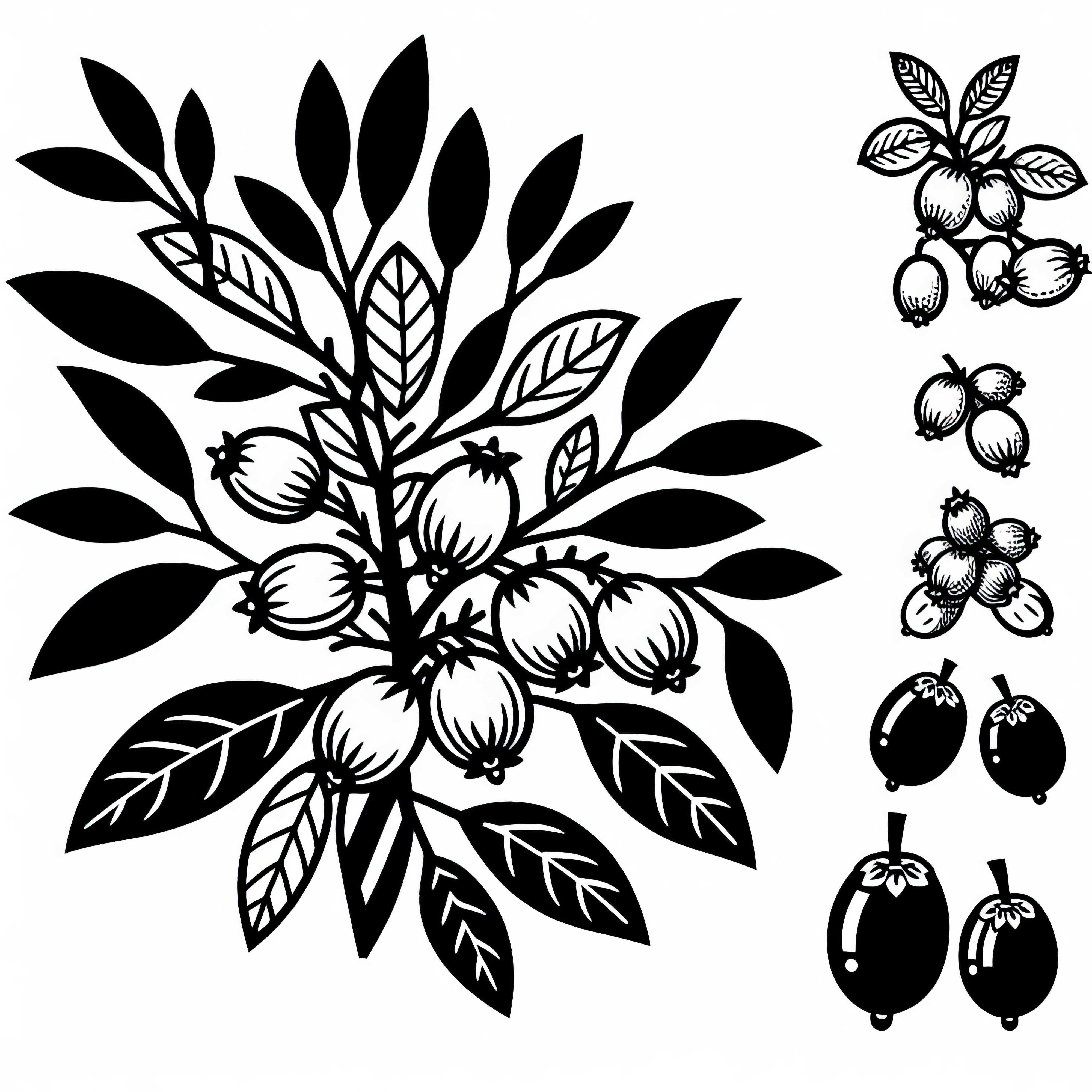 Japanese medlar coloring page to color and download