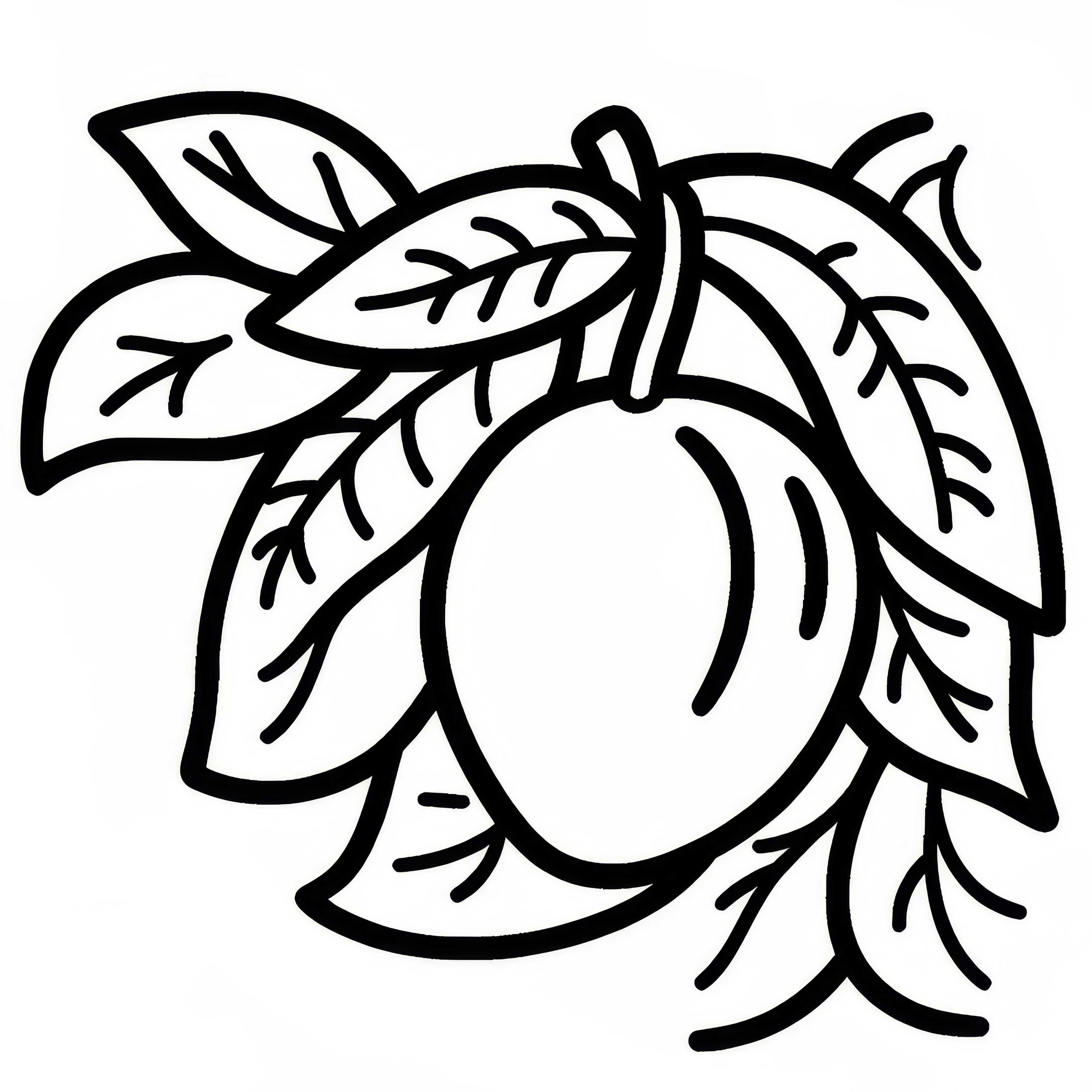 Mango Coloring Page Simple Free