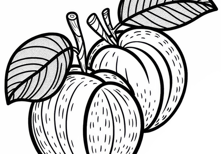 Nectarine coloring page free