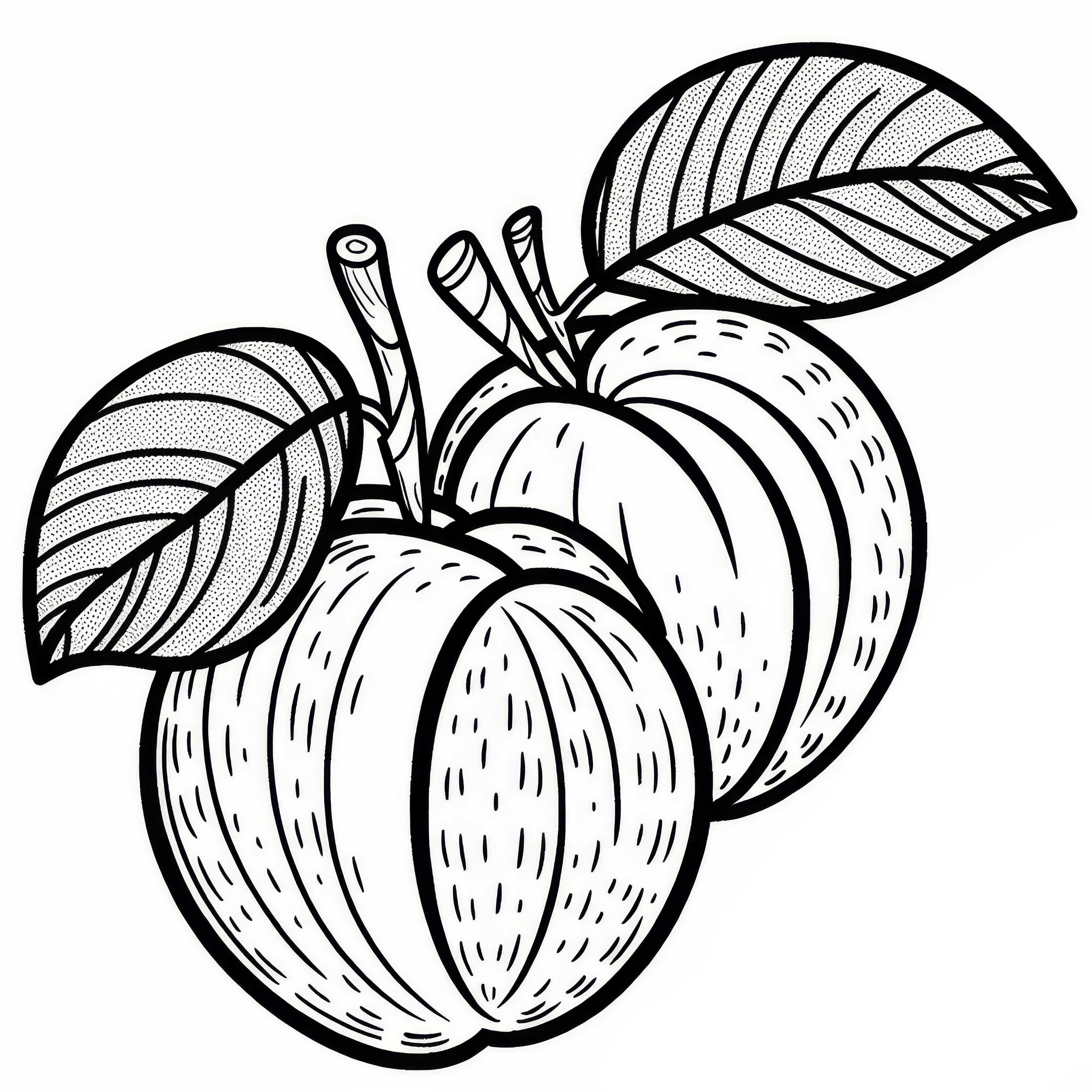 Nectarine coloring page for free