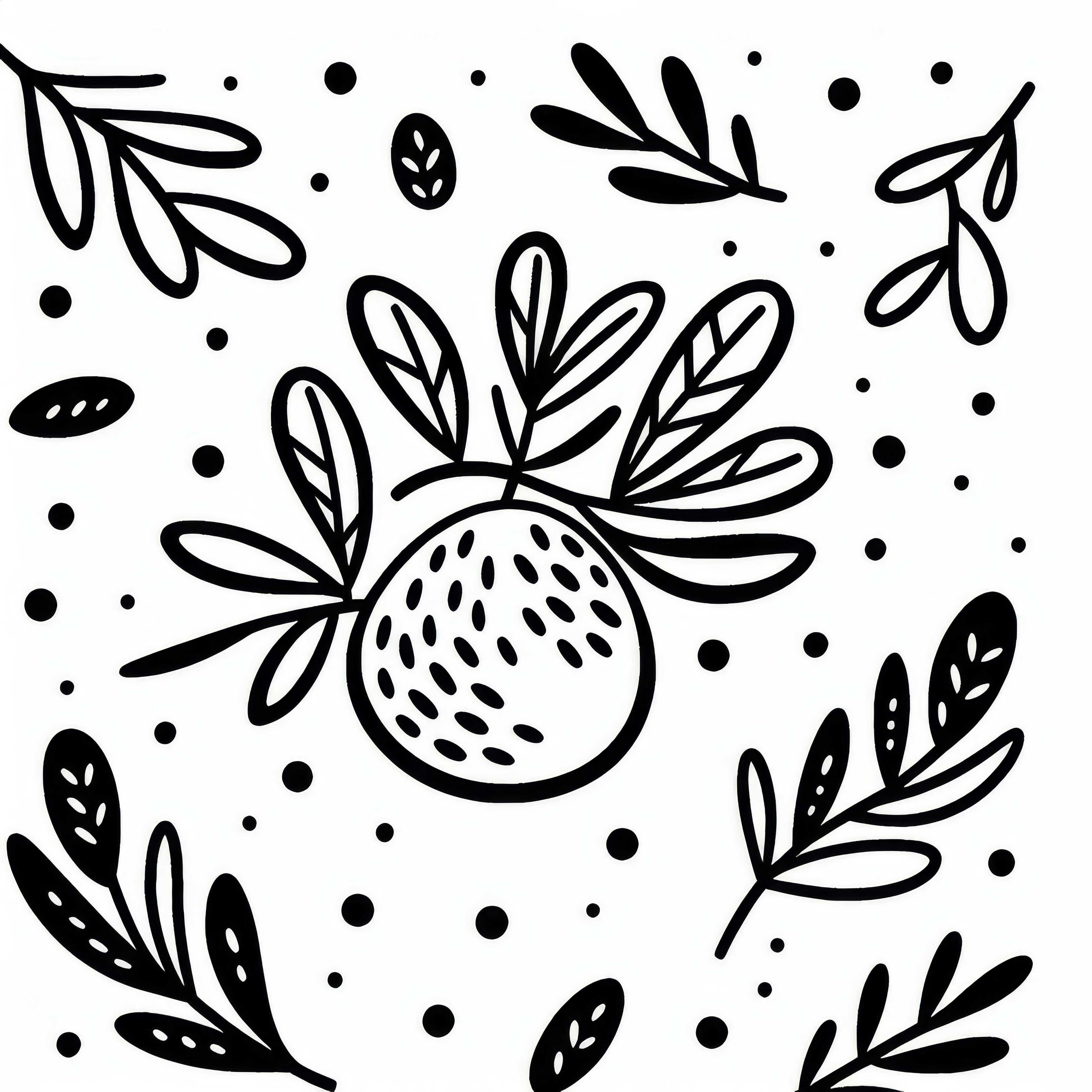 Olive Tree Fruit Coloring Page Simple Free