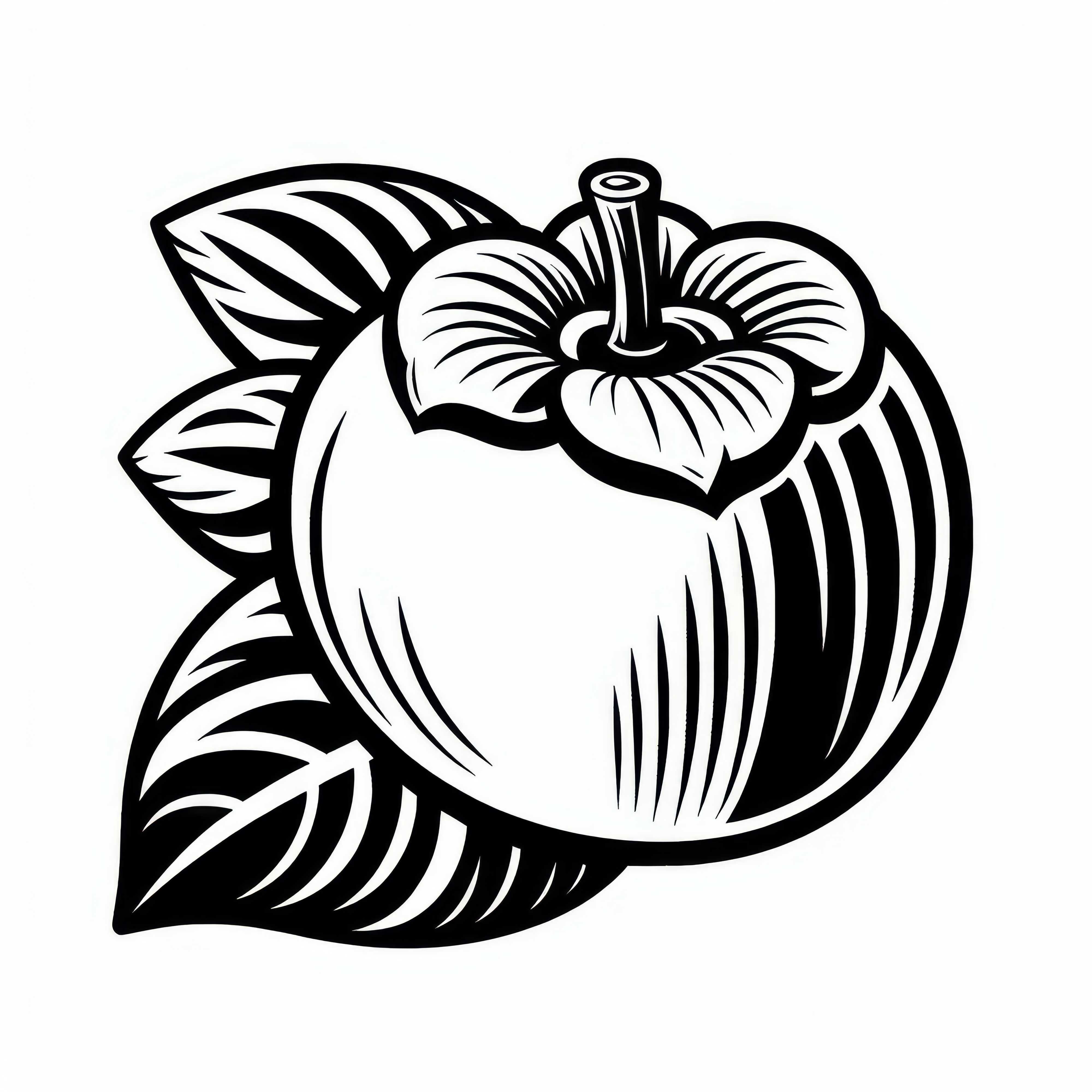 Persimmon Coloring Template Simple Free