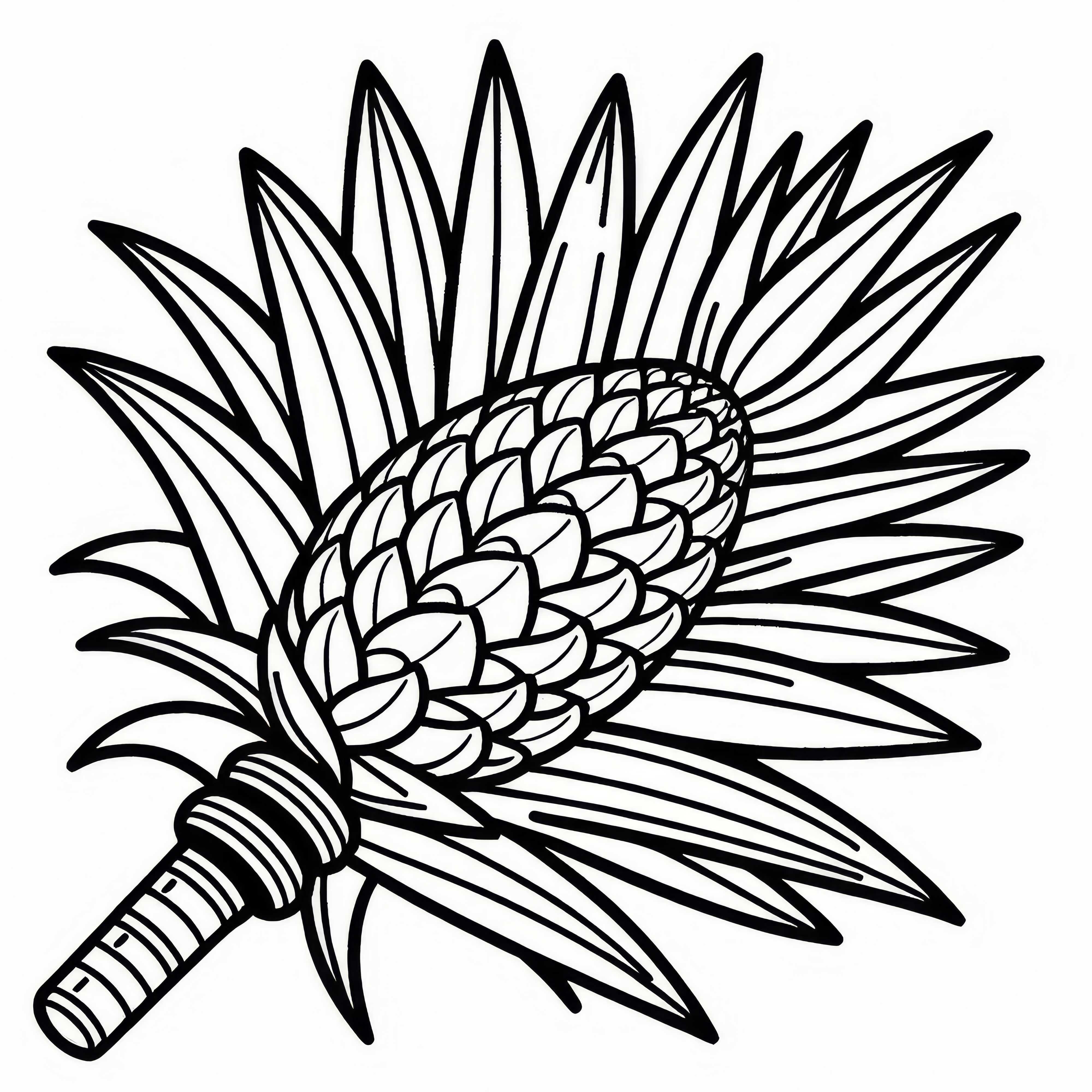 Pandanus Fruit Coloring Page Simple Free
