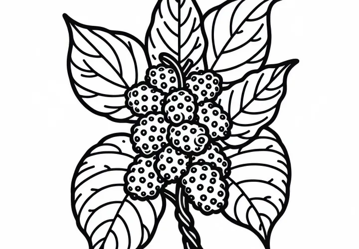 Noni - Indian Mulberry Coloring Page Free