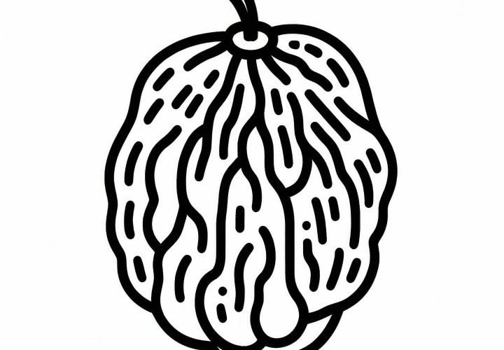 Raisin as dried grape - Free simple coloring page