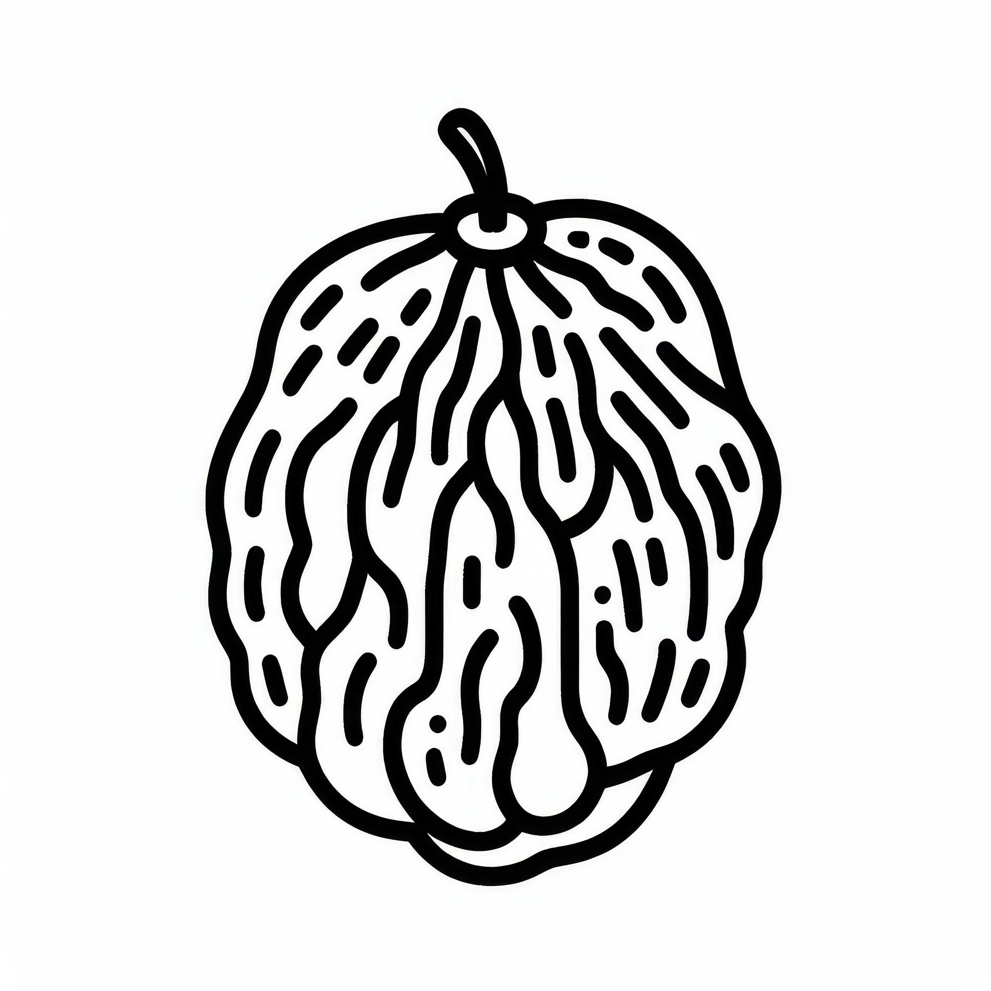 Raisin as a dried grape - Simple coloring page for free