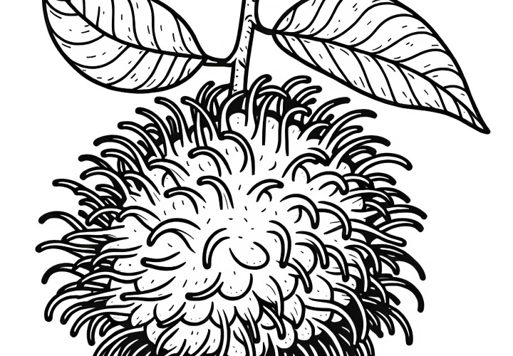 Free Rambutan Coloring Page