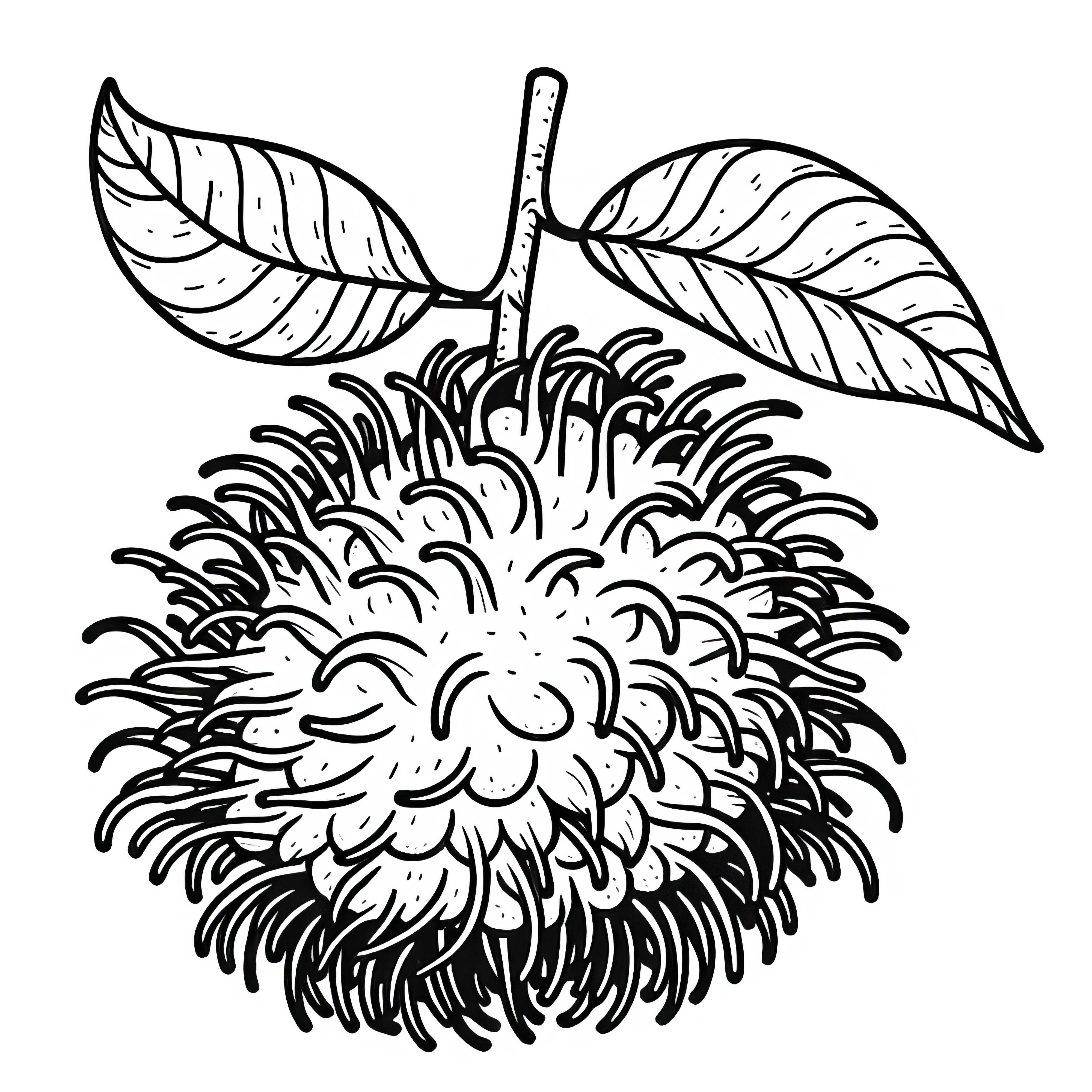 Rambutan Coloring Page Free