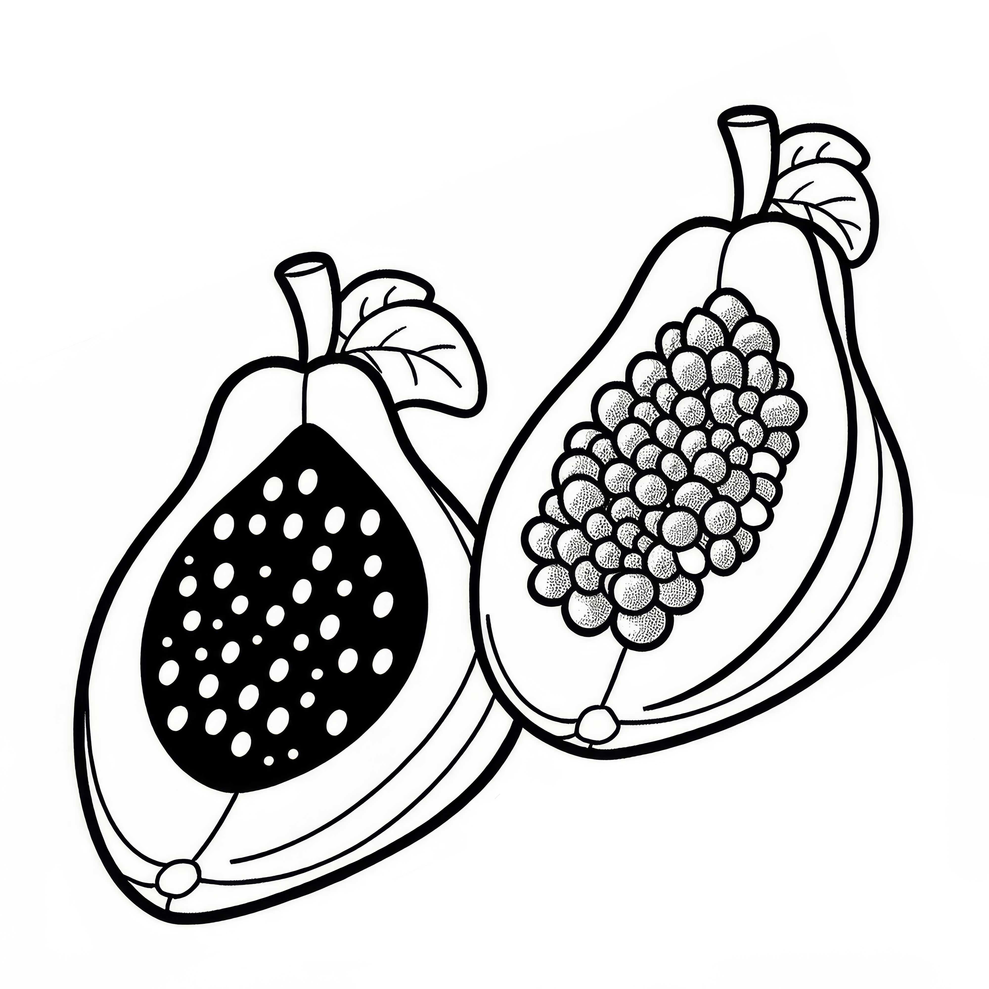 Download free papaya coloring pages and color online