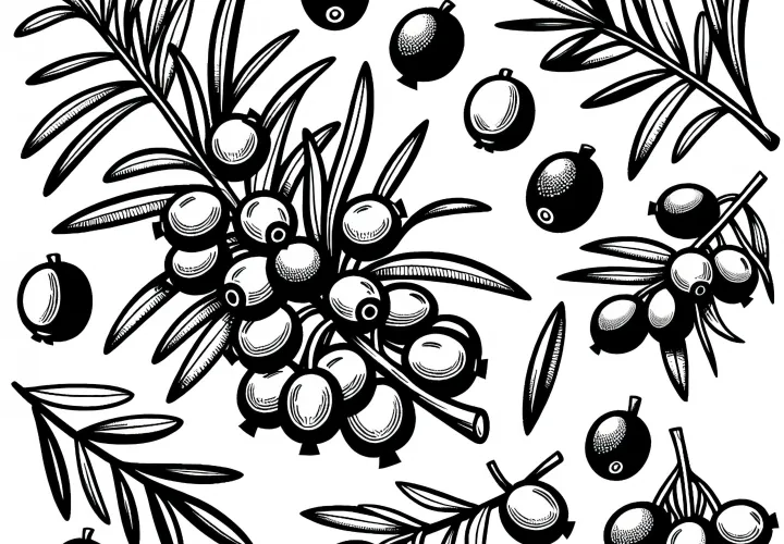 Sea buckthorn coloring page free – Get your creative pleasure!
