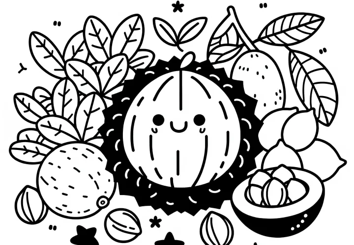 Sapote Coloring Template Simple Free