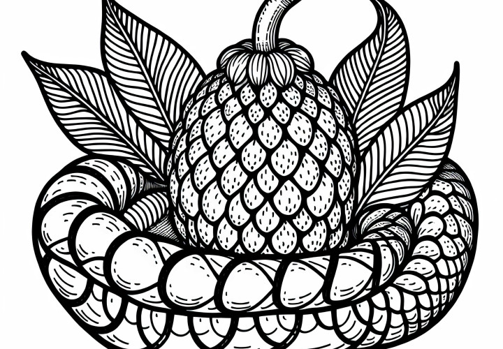 Salak - Snake Fruit Coloring Page Free