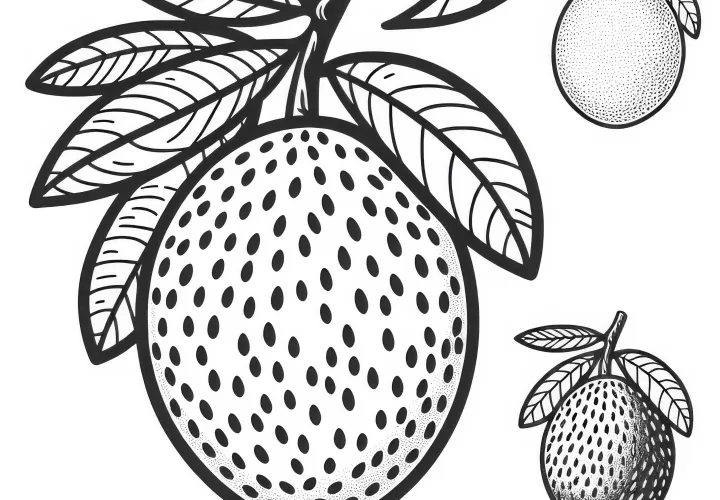 Free Sapodilla Coloring Page to Download