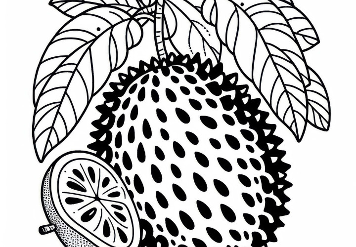 Soursop guanabana coloring page free