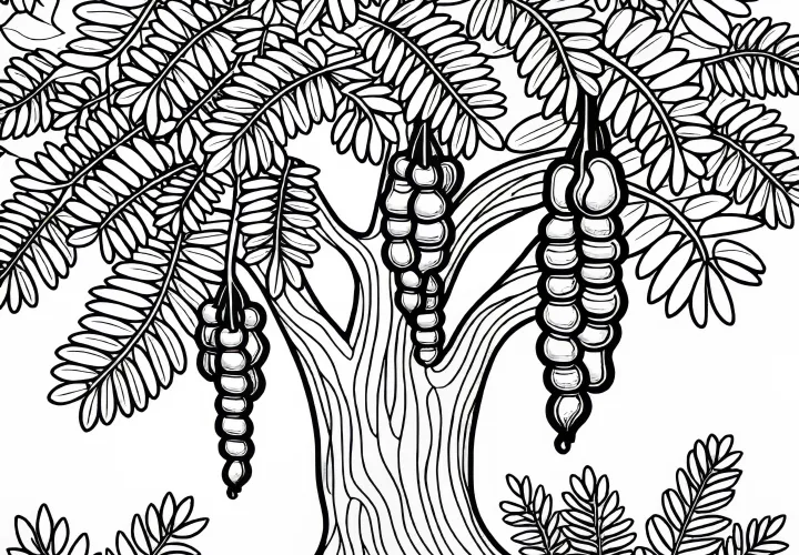 Download free tamarind coloring page