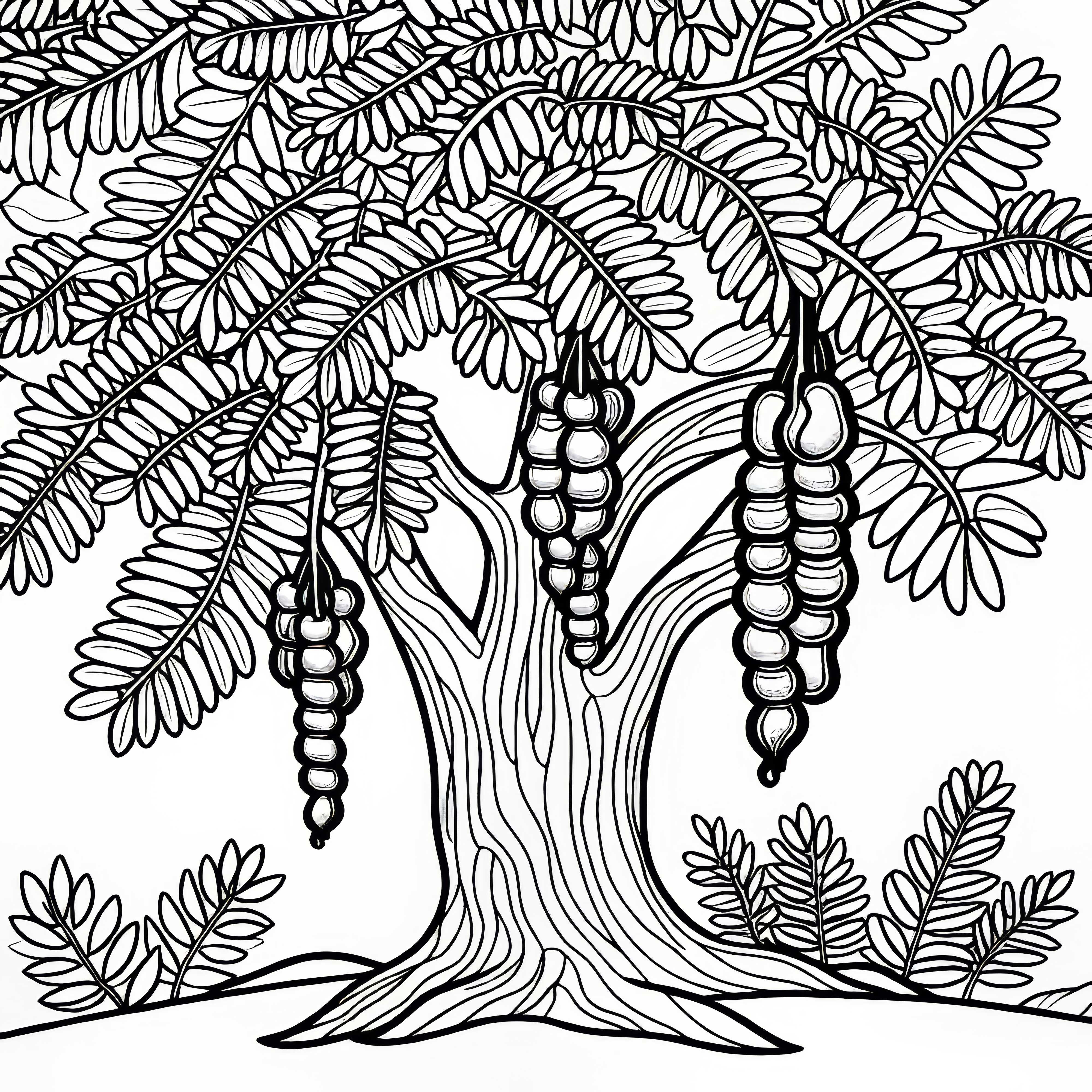 Download free tamarind coloring page