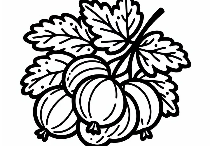Gooseberry coloring page simple free