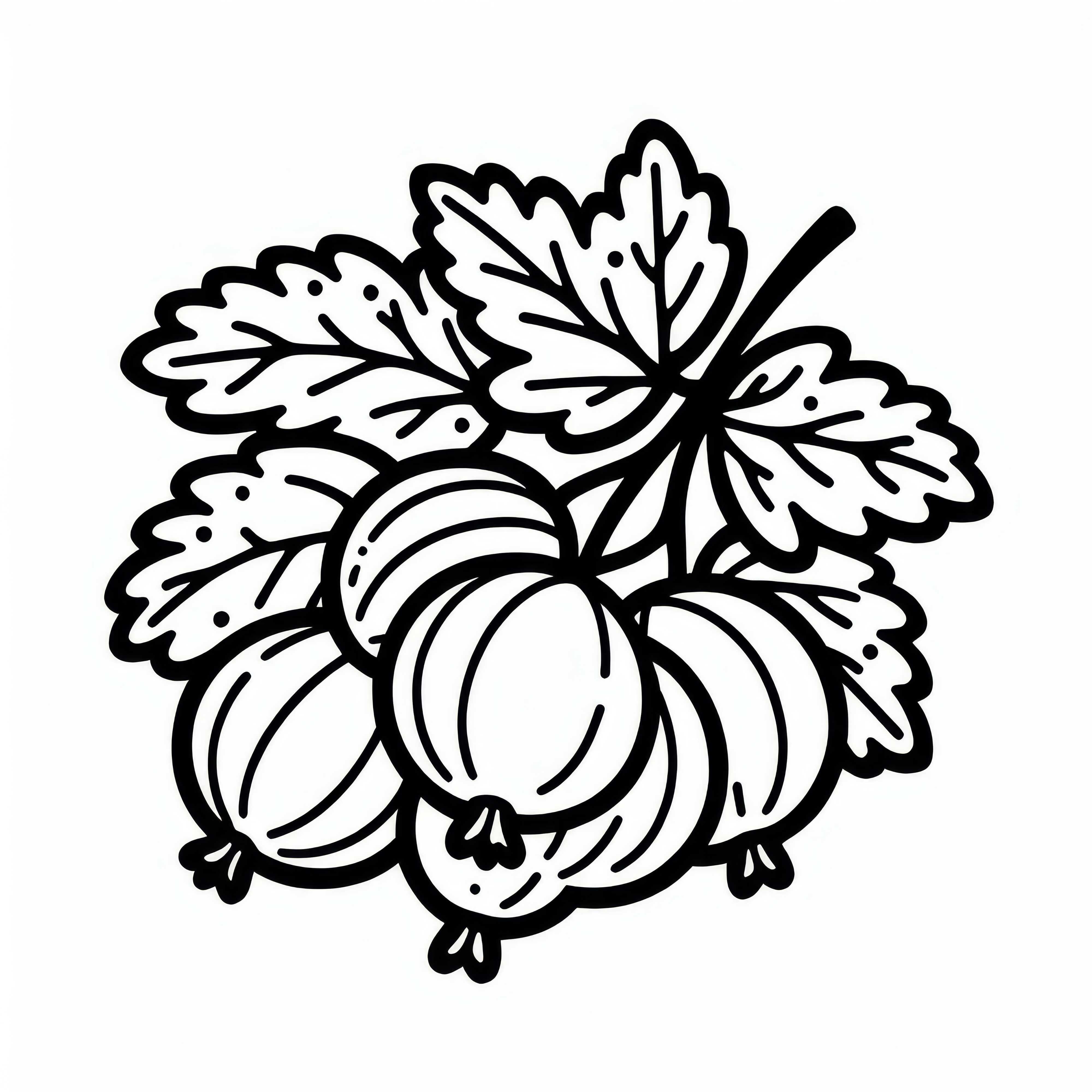 Gooseberry coloring page simple free