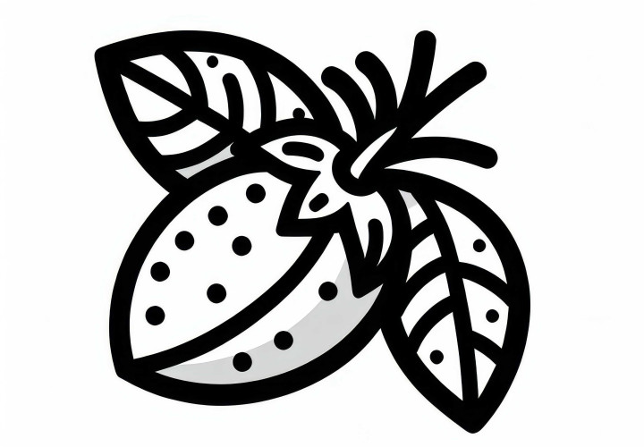 Tamarillo Coloring Template Simple Free