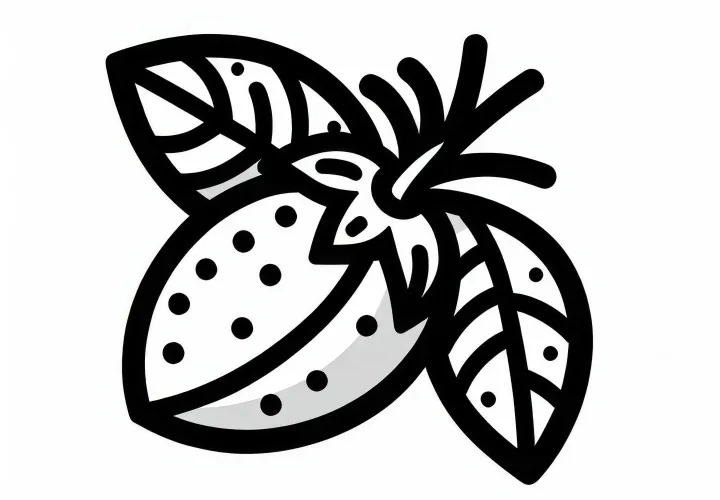 Tamarillo Coloring Template Simple Free